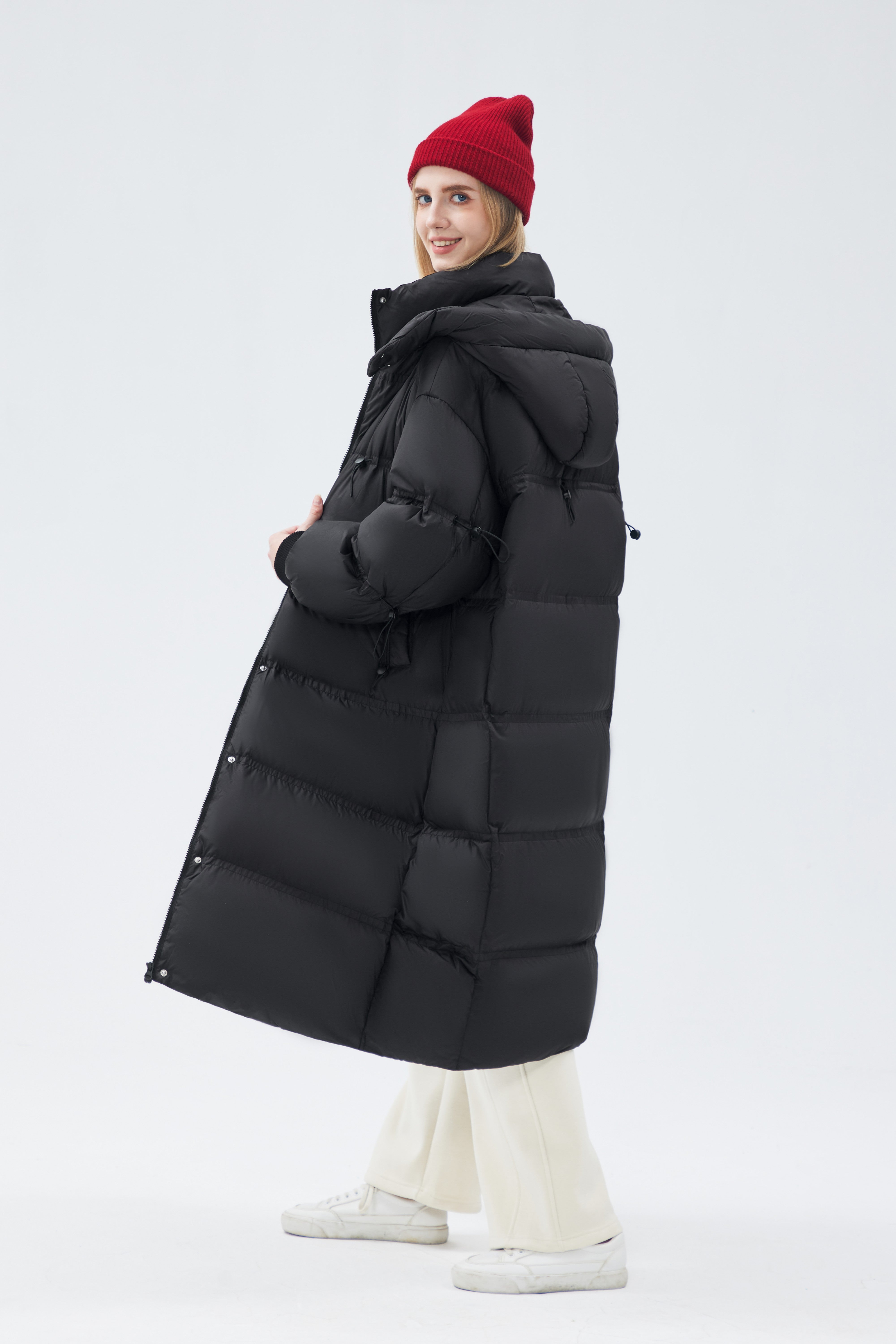 Thigh-Long  650-Fill Down Woman Puffer Jacket