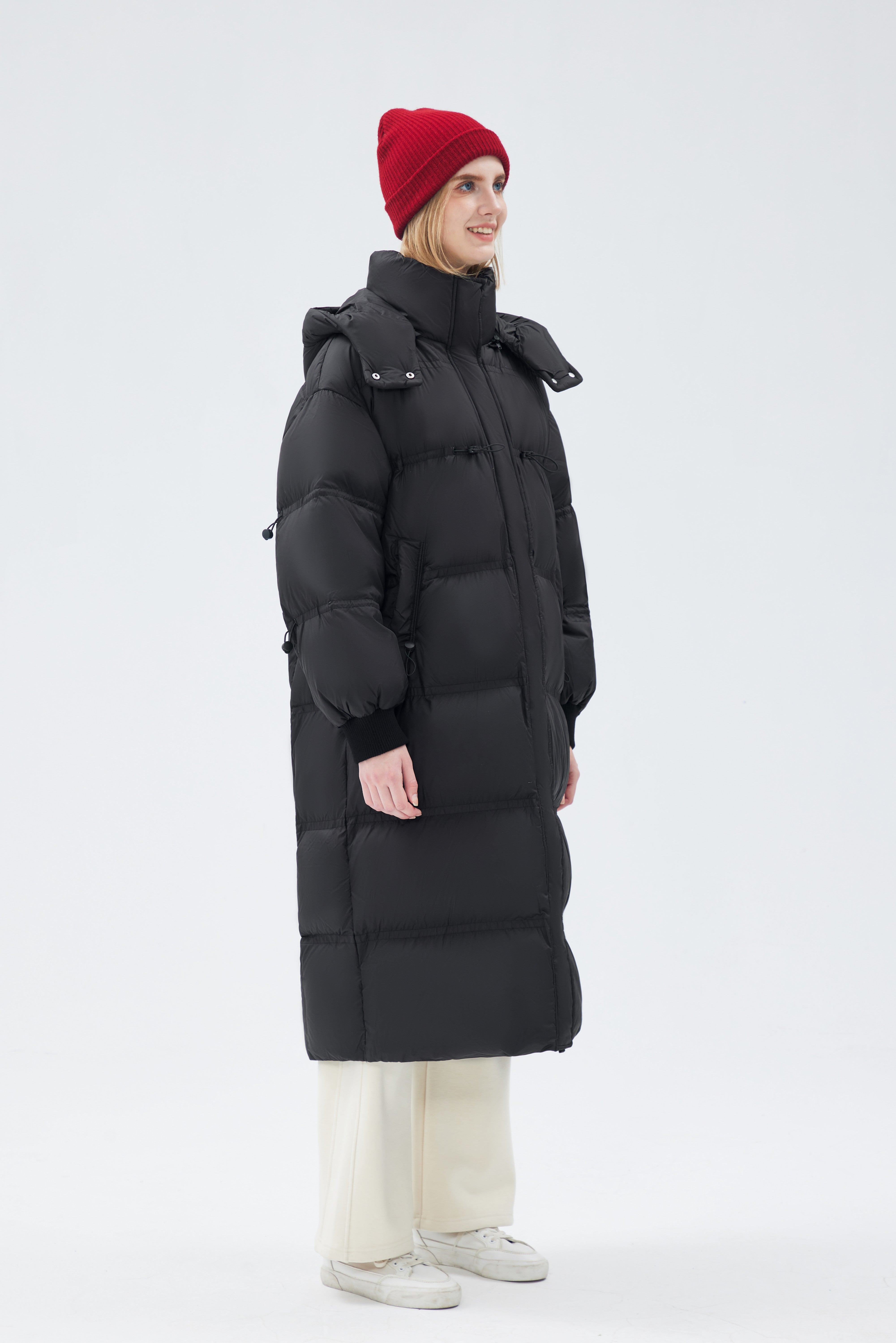 Thigh-Long  650-Fill Down Woman Puffer Jacket